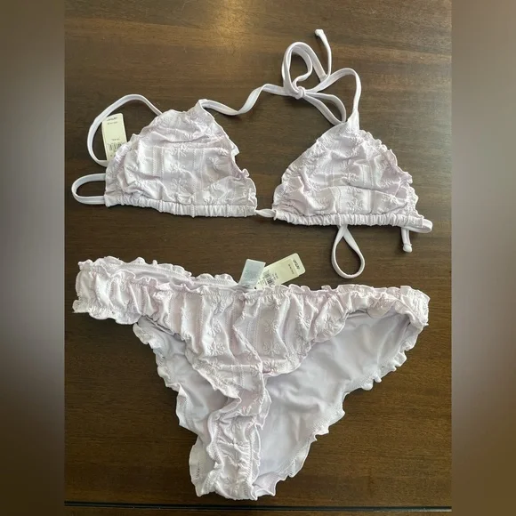 2/$20 🏷️ 💗 NWT Aerie Eyelet Cheeky Bikini set XL - Picture 6 of 11